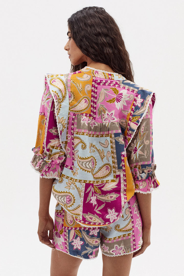 Folk Linen Shirt | Calypso