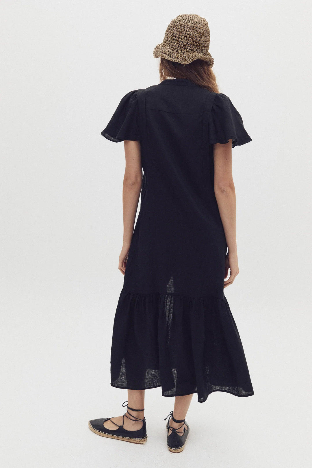 Willow Linen Dress | Black
