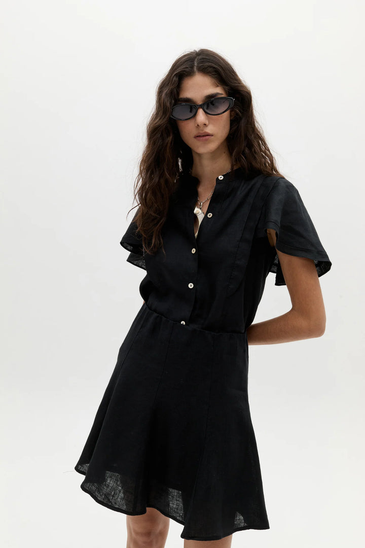 Willow Linen Shirt | Black