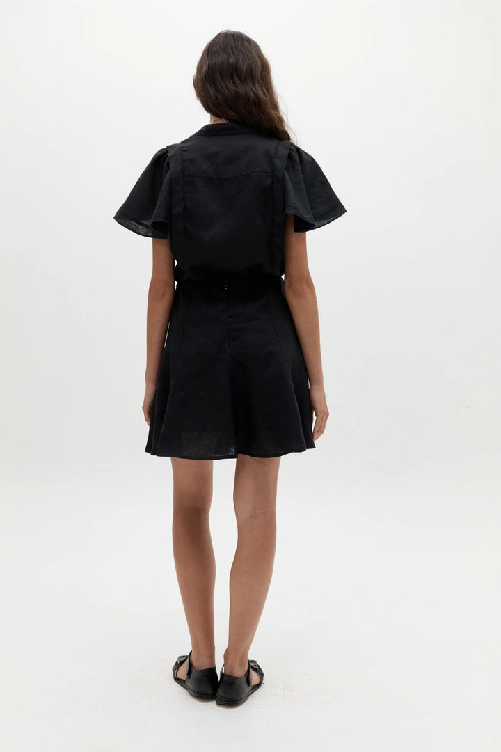 Willow Linen Shirt | Black