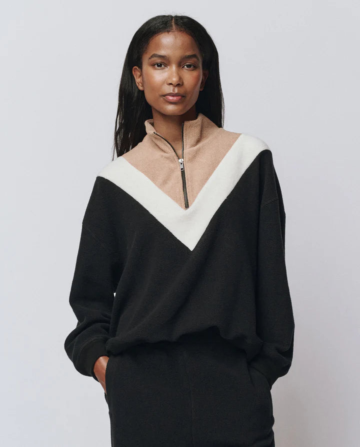 The Colorblock Chalet Sweatshirt | Almost Black
