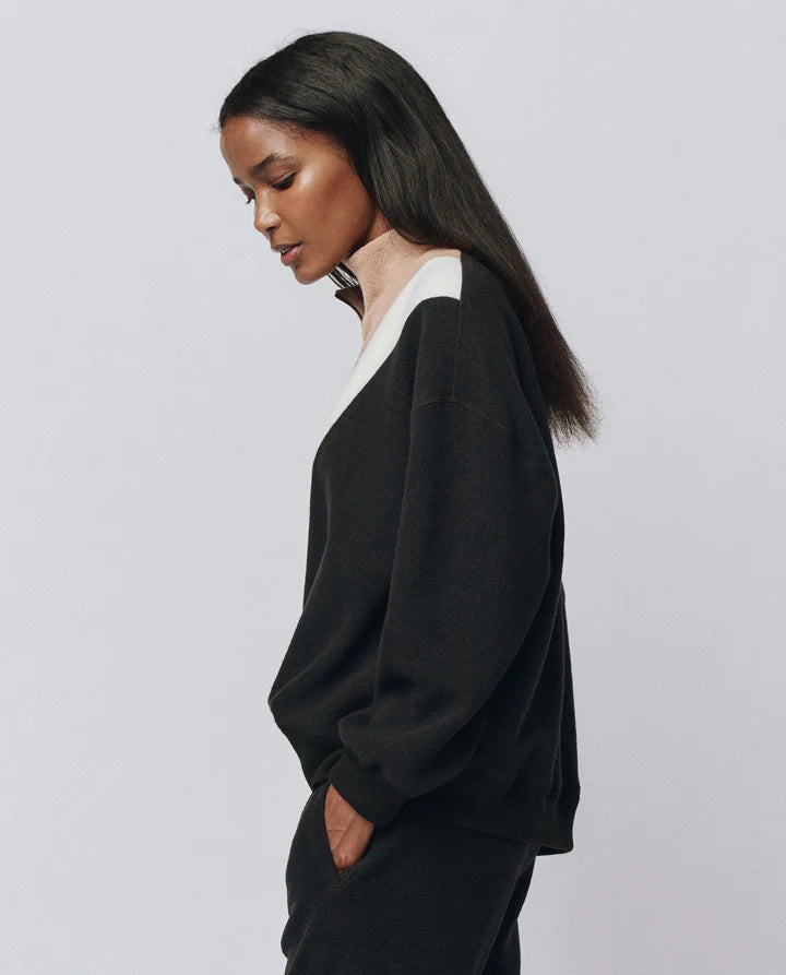 The Colorblock Chalet Sweatshirt | Almost Black