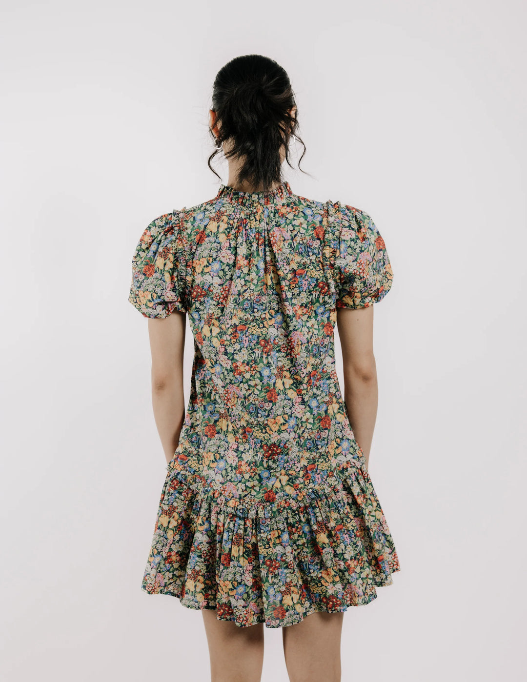Edith Short Sleeve Mini Dress | Cottage Garden