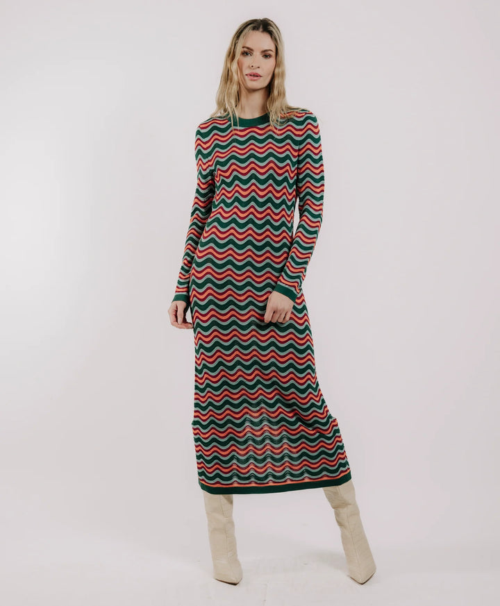 Sarafina Knit Dress | Green Multi