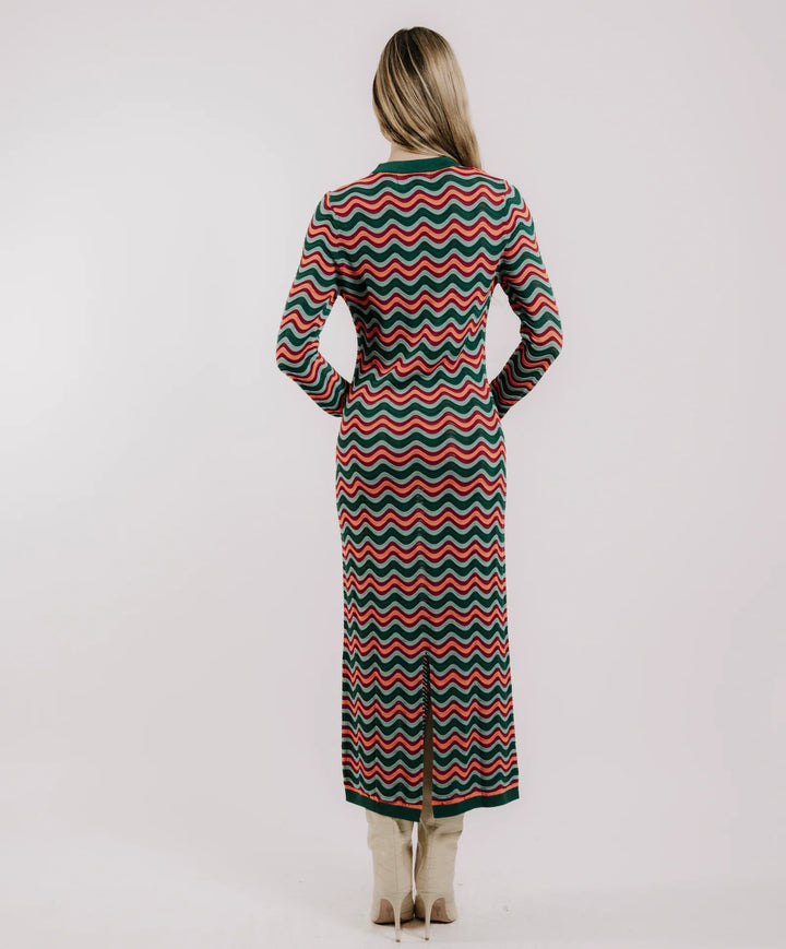 Sarafina Knit Dress | Green Multi