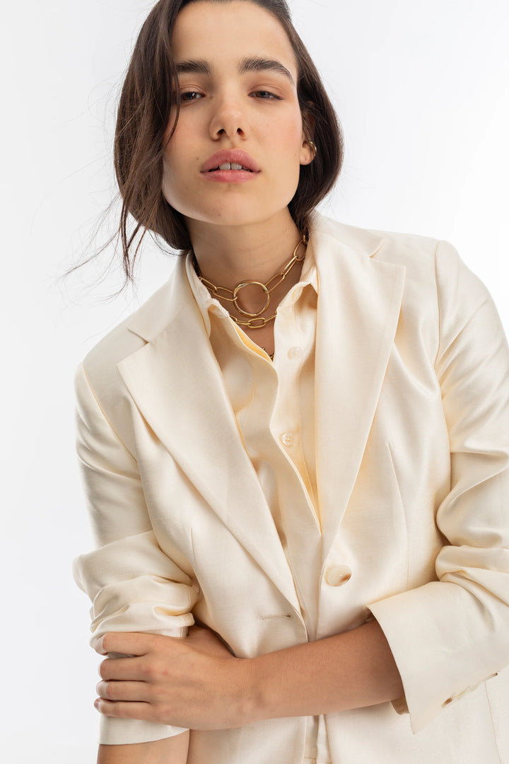 Oslo Taffeta Blazer | Off White