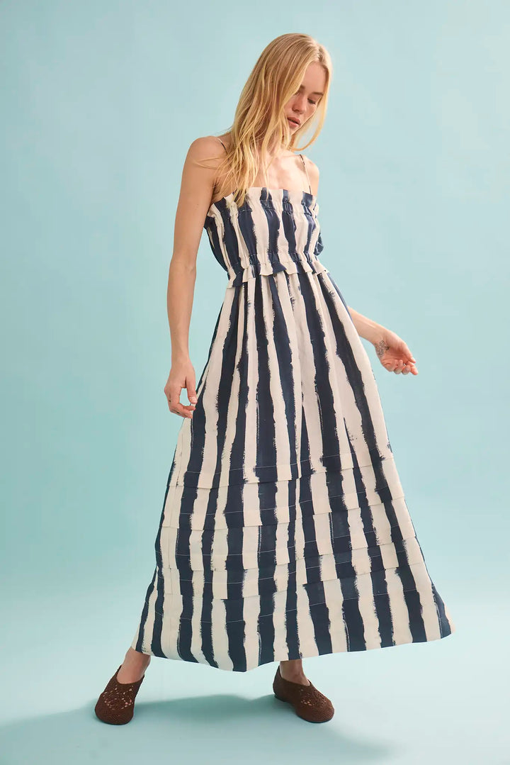Larkin Dress | Lighthouse Stripe Navy