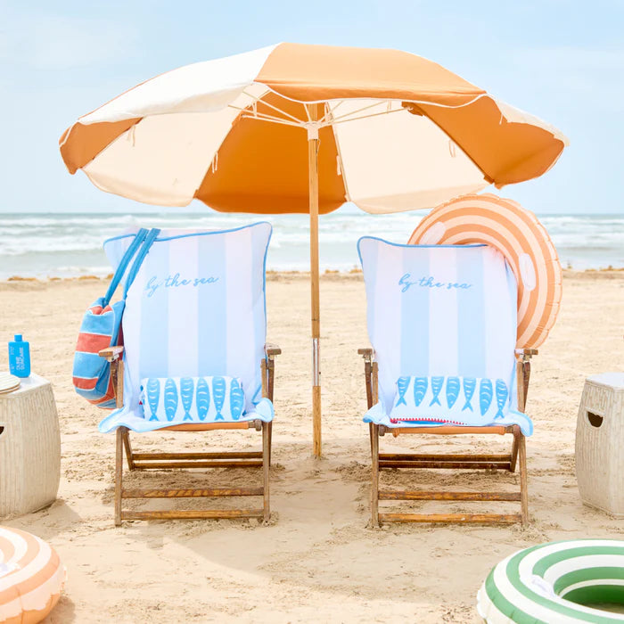 Beach Chair Cover | Light Blue Stripe