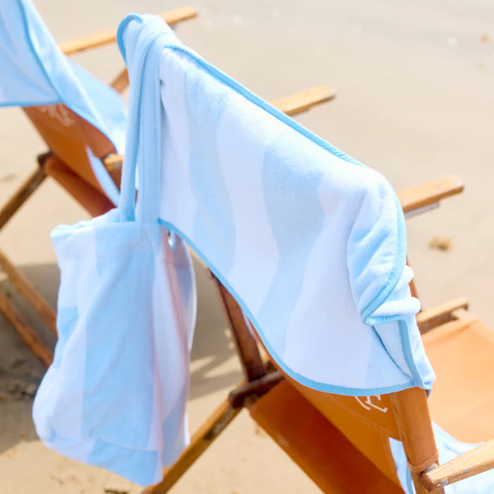 Beach Chair Cover | Light Blue Stripe