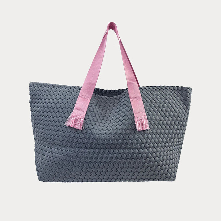 Linden Contrast Handled Woven Neoprene Tote | + Colors