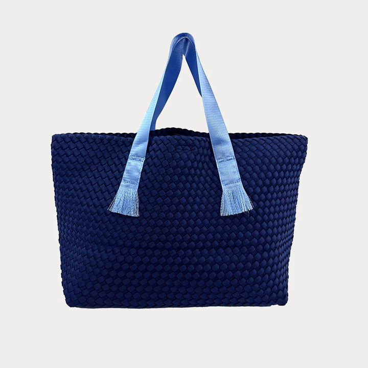 Linden Contrast Handled Woven Neoprene Tote | + Colors