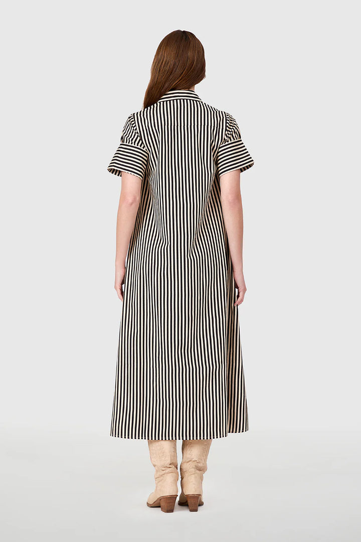 Gibbons Dress | Ganache Pinstripe