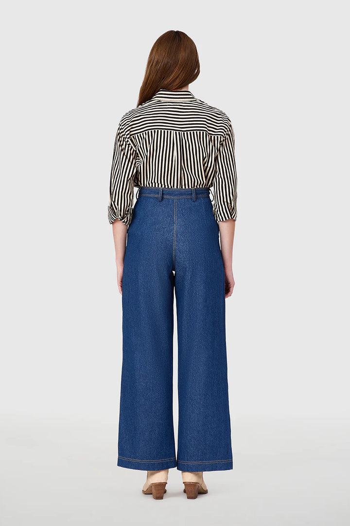 The Boyfriend Shirt | Ganache Pinstripe