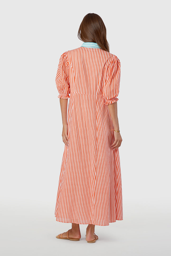 Rosie Dress | Salmon Stripe