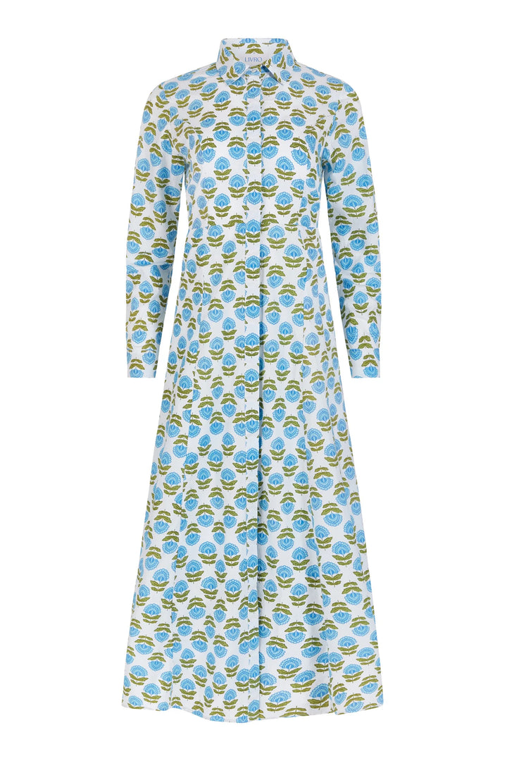 Classic Shirtdress | Liv Blue Motif