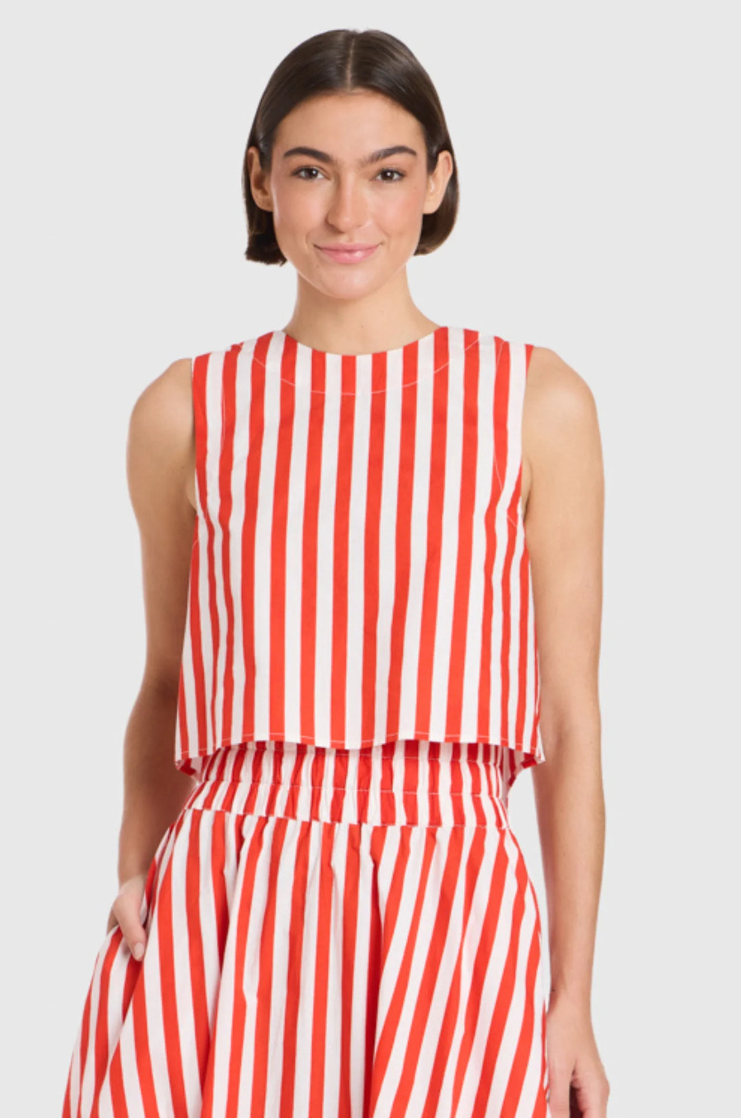 Crop Top | Red Stripes