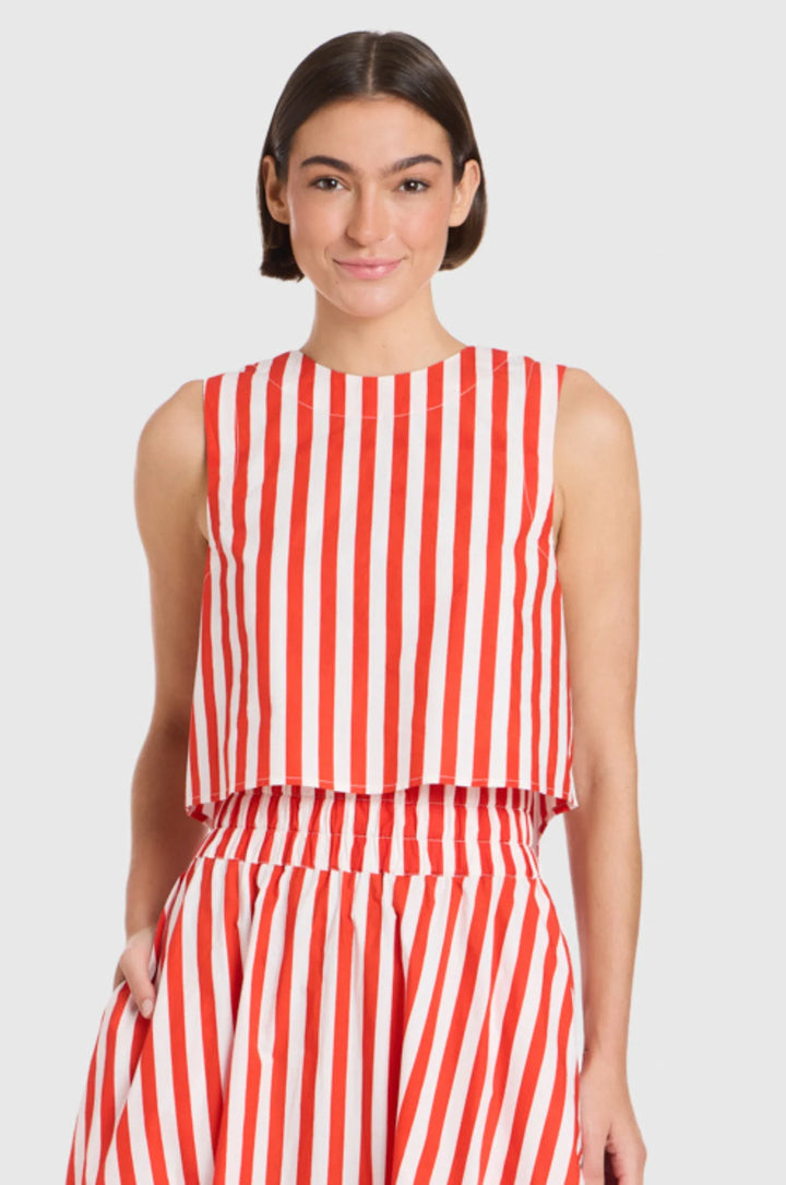 Crop Top | Red Stripes