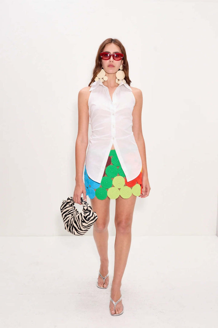 Inna Sleeveless Poplin Top | Macadamia