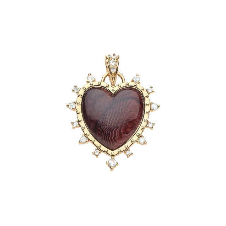 LOVE Dolce Carved Heart Pendant on Classic Rolo Chain