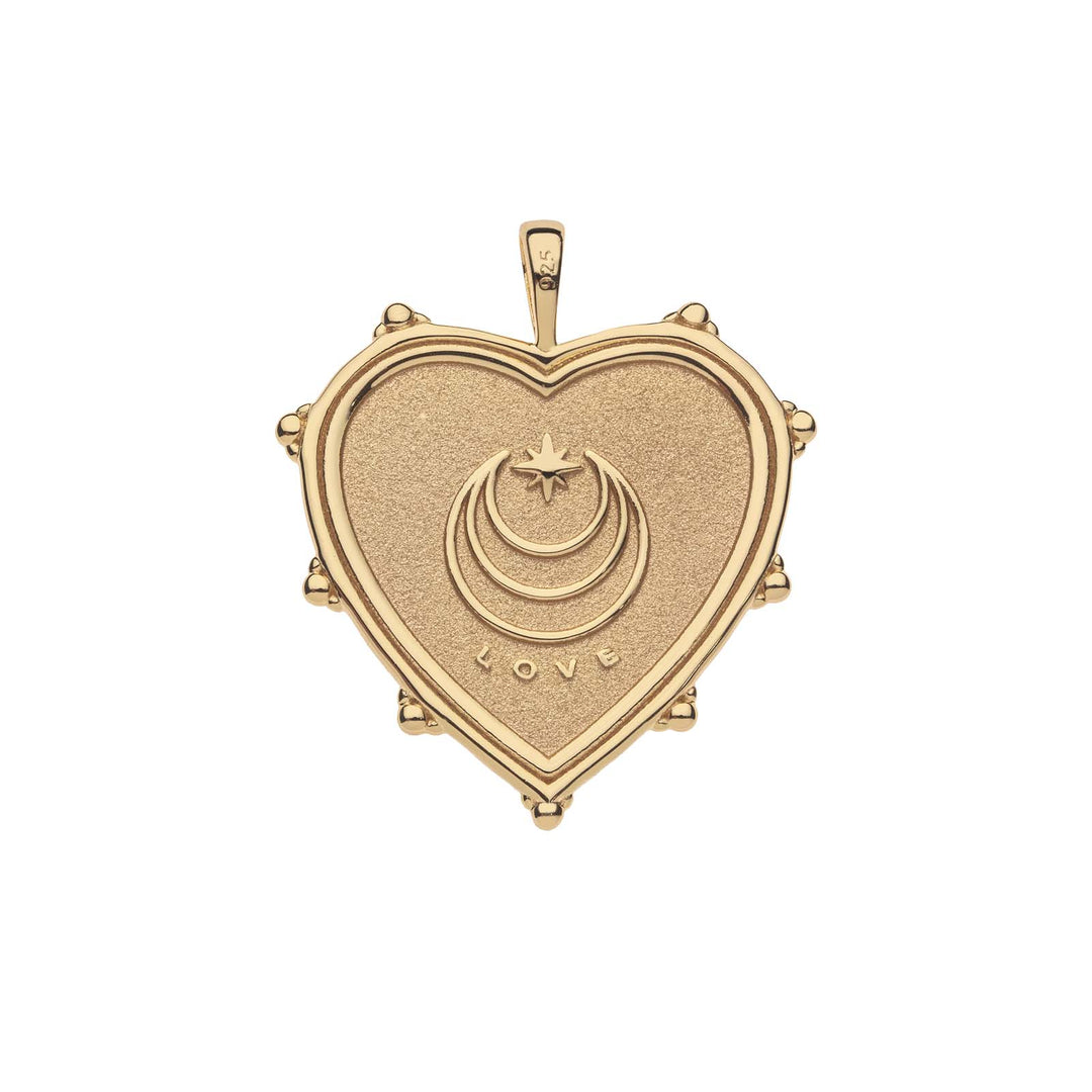 LOVE Quatrefoil Heart Pendant on Rolo Chain