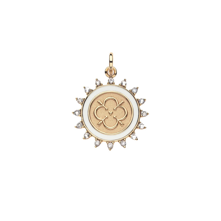 LOVE Petite Embellished Coin on 18" Drawn Link Chain