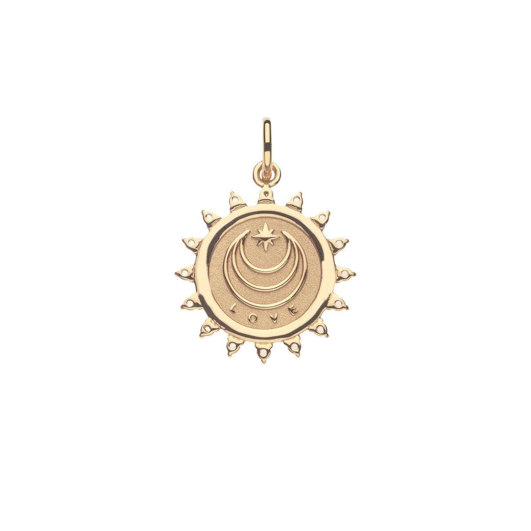 LOVE Petite Embellished Coin on 18" Drawn Link Chain