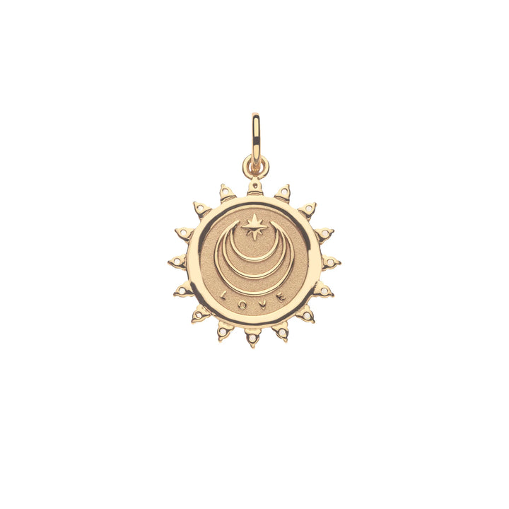 LOVE Petite Embellished Coin on 18" Drawn Link Chain
