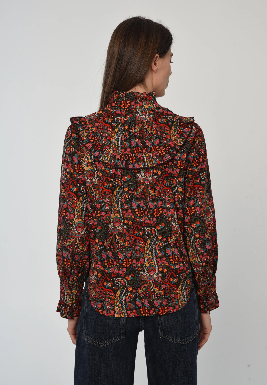 Faylinn Top | Harlequin Print