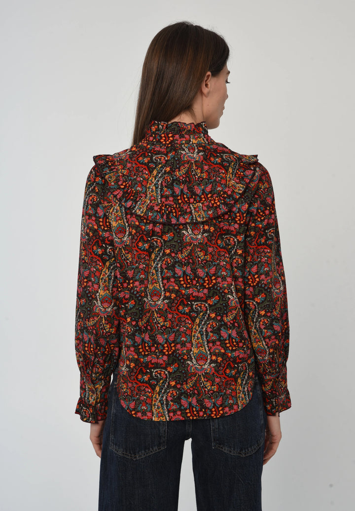 Faylinn Top | Harlequin Print