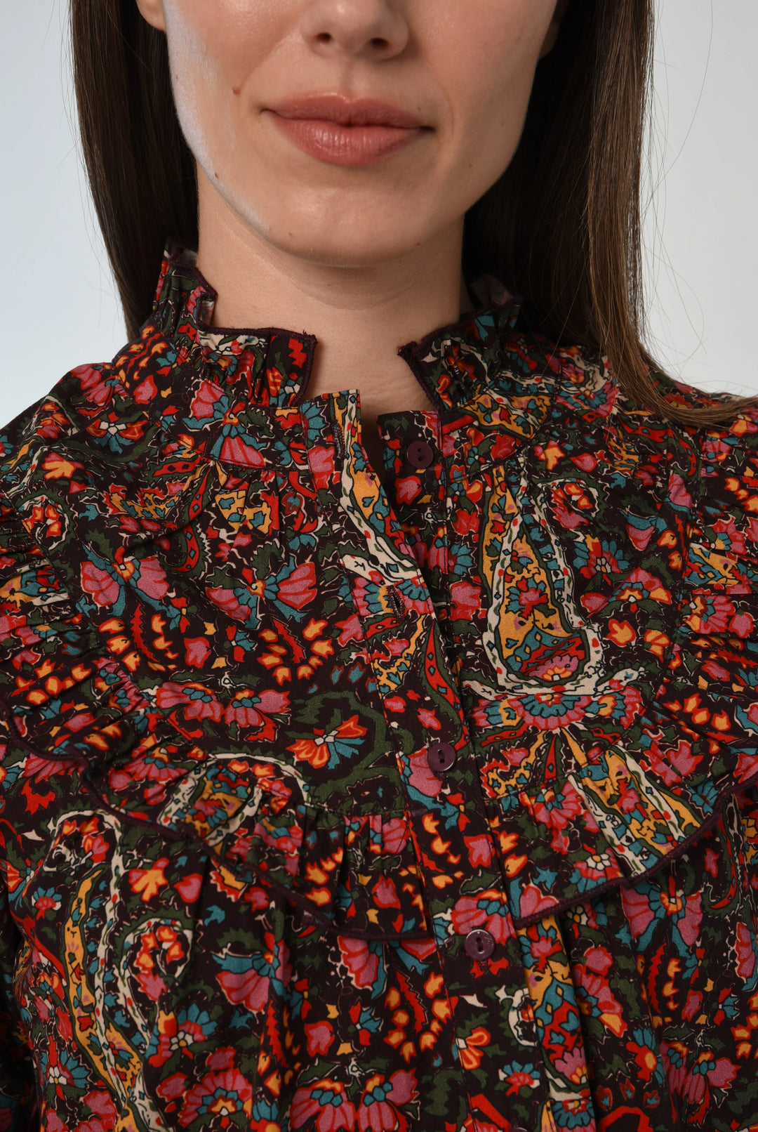 Faylinn Top | Harlequin Print