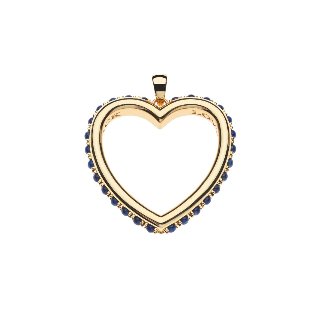 LOVE You to the Moon and Back Heart on 16-18" Classic Rolo Chain