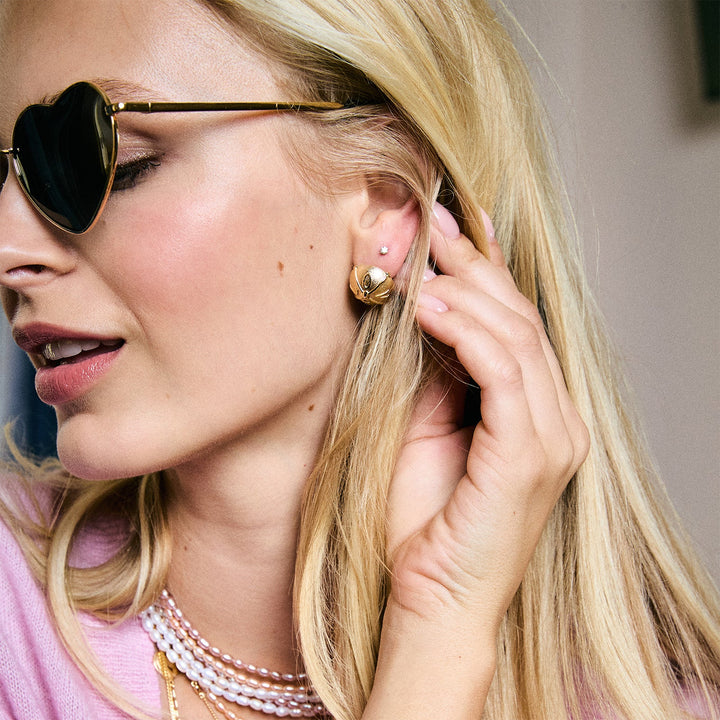 LOVE Button Earrings