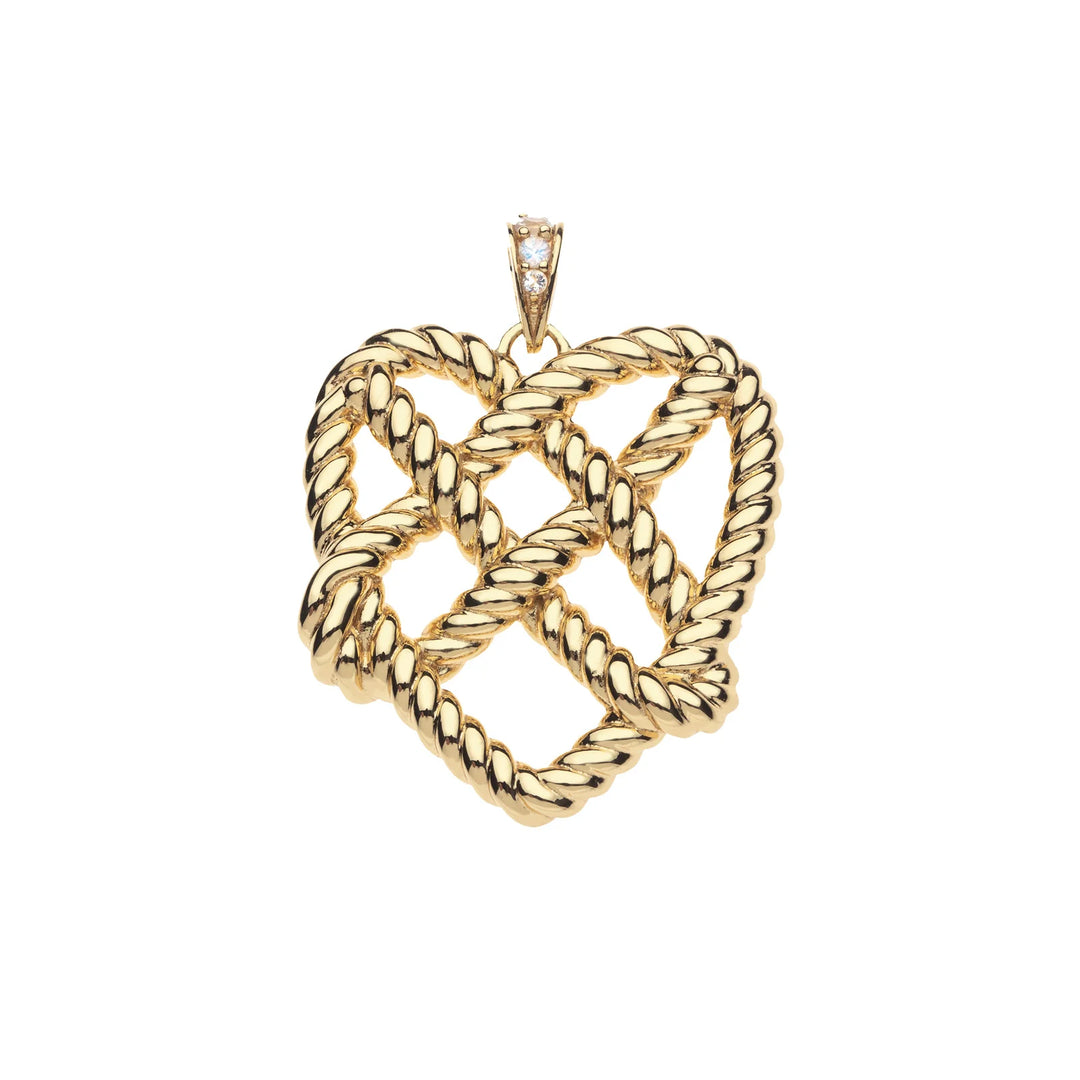 LOVE in a Knot Heart Pendant