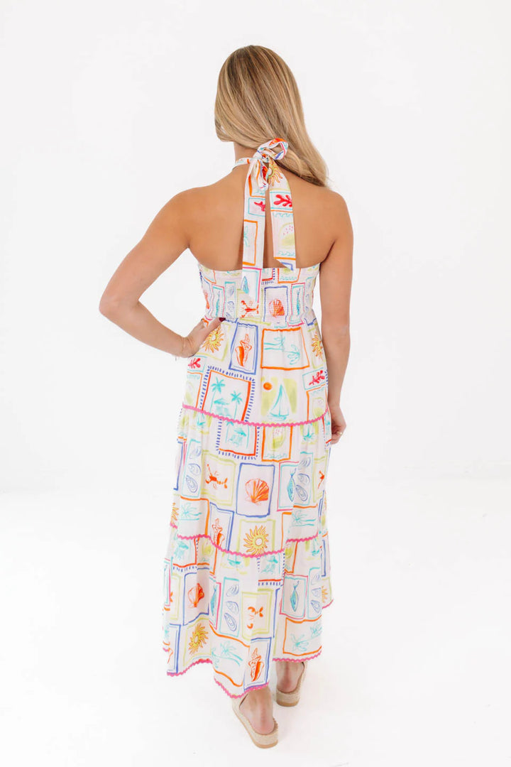Lucia Halter Midi | White Multi