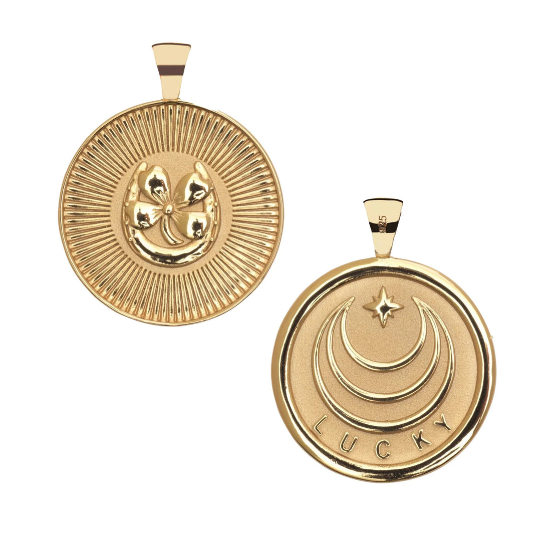 Lucky Original Pendant on 18" Drawn Link Chain