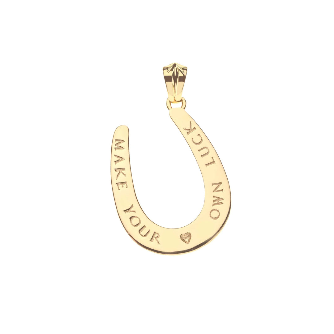 Lucky Starry Horseshoe Pendant on Rolo Chain - Charlotte's Inc