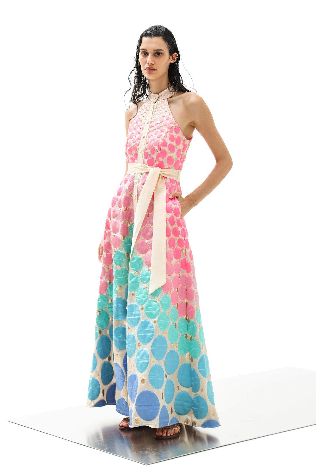 classic halter dress Vintage Style Halter Dress: Sparkle Tulle, Chiffon, Lace