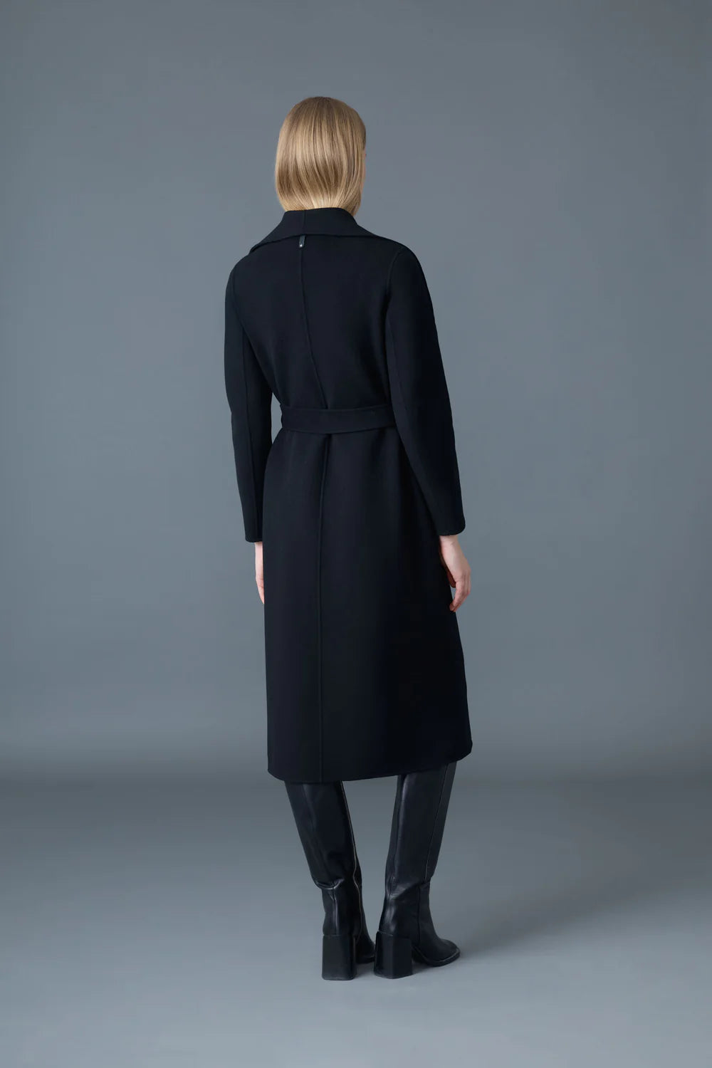 MAI-CN Wool Wrap Coat | Black