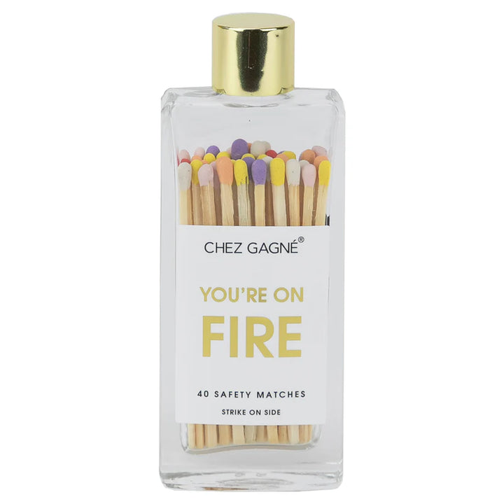You're on Fire | Rainbow Glass Bottle Matches