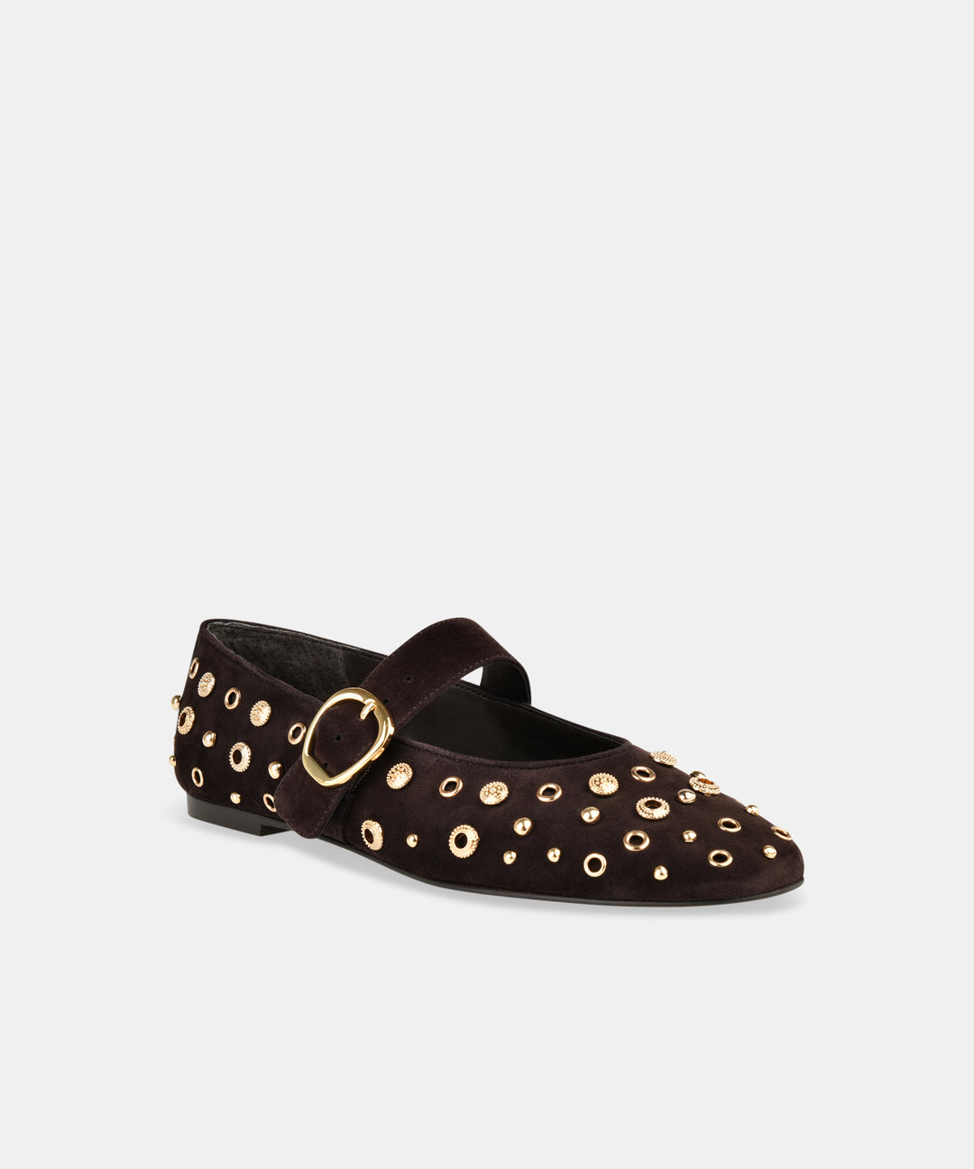 Mella Stud Ballet Flat | Java Suede