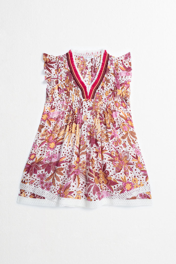 Mini Dress Sasha V Kids | Pink Savana
