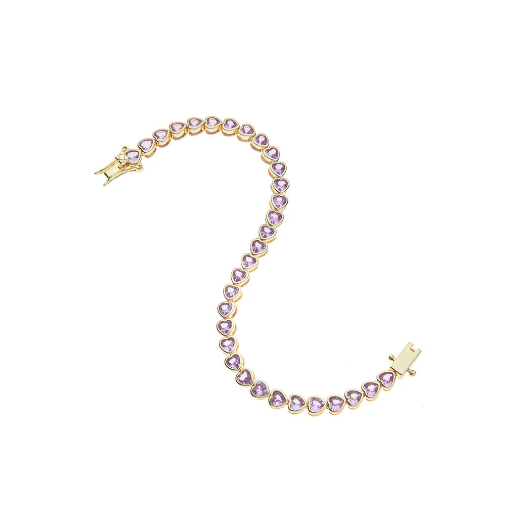 Made from LOVE Tennis Tennis Bracelet | Pink - Charlotte's Inc