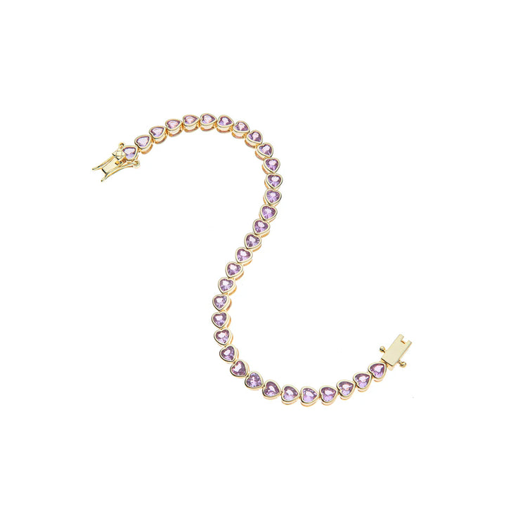 Made from LOVE Tennis Tennis Bracelet | Pink - Charlotte's Inc