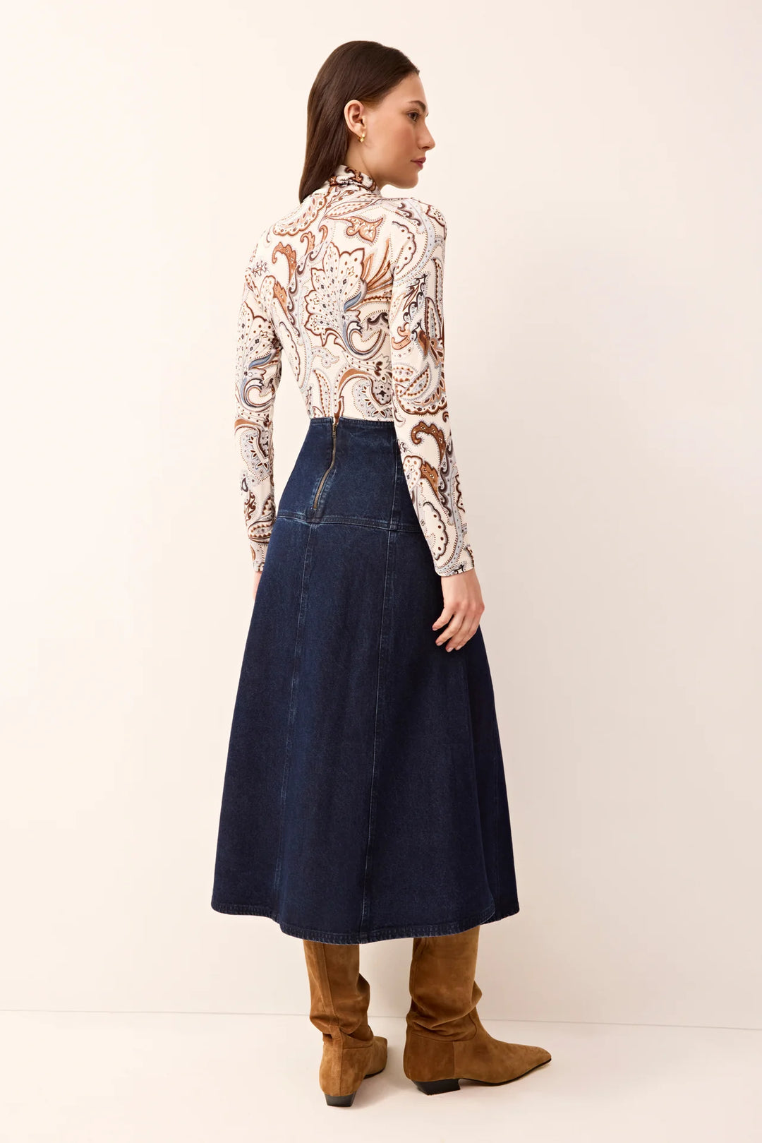Yuko Skirt | Dark Wash