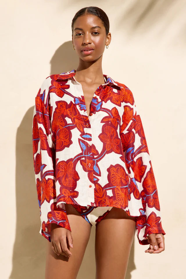 Nico Beach Shirt | Orchid - Charlotte's Inc