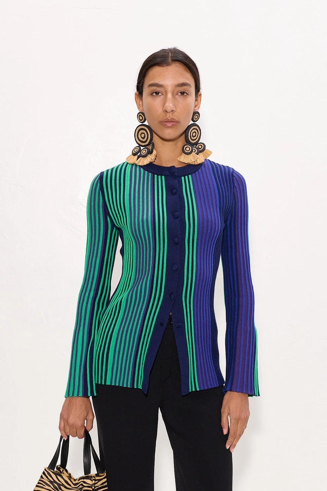Misha Knit Cardigan | Cool Tone Rib