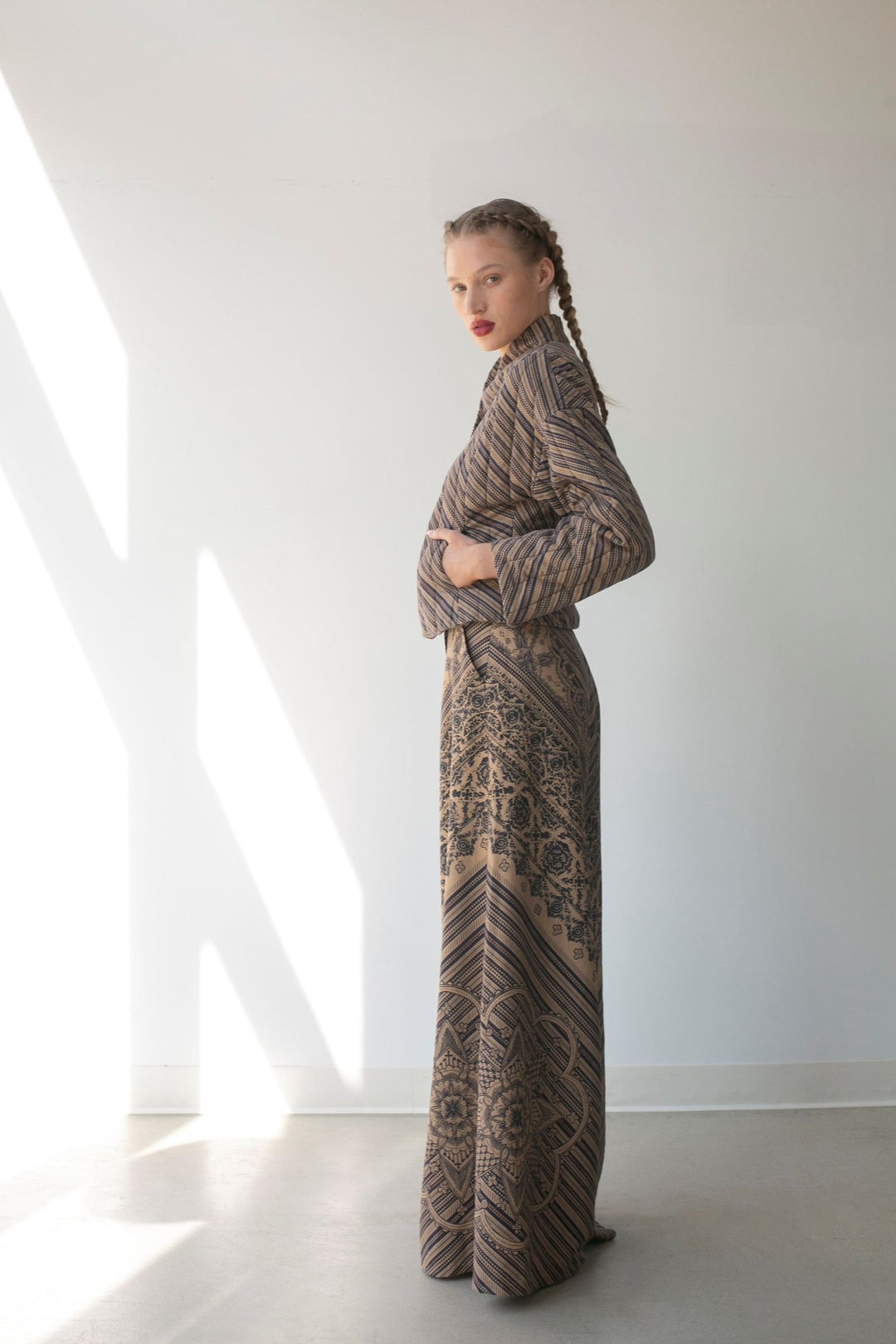 Palazzo Pant | Diagonal Stripe