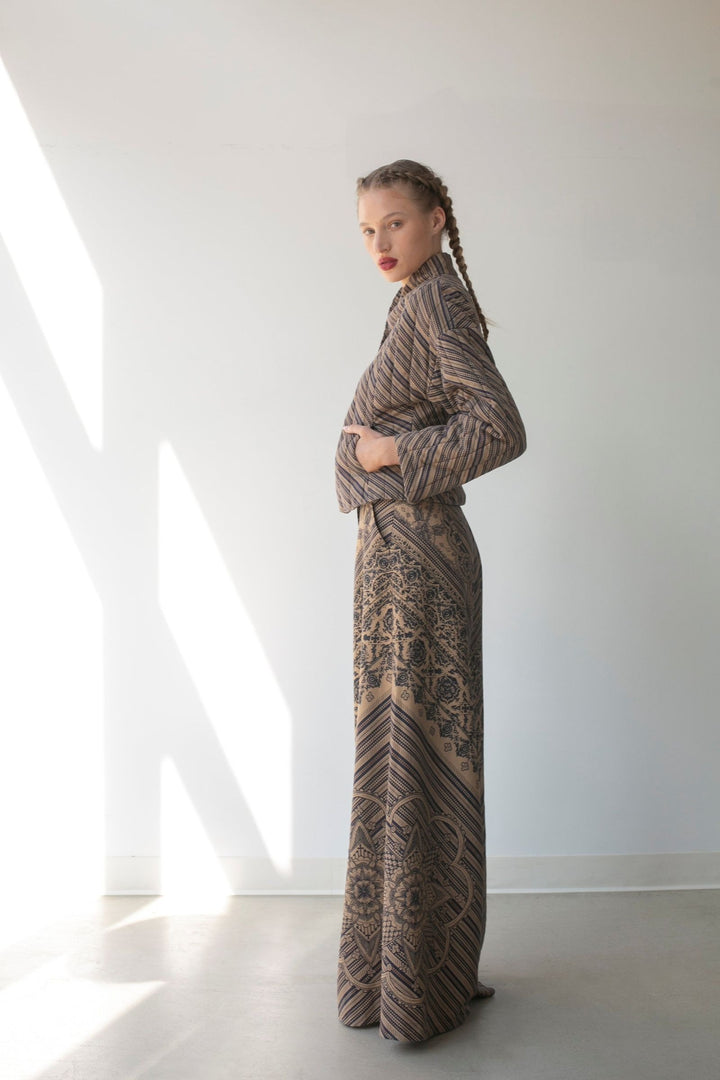 Palazzo Pant | Diagonal Stripe