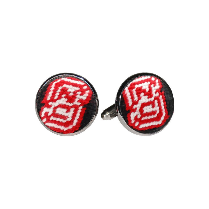 Needlepoint Cufflinks | NCSU