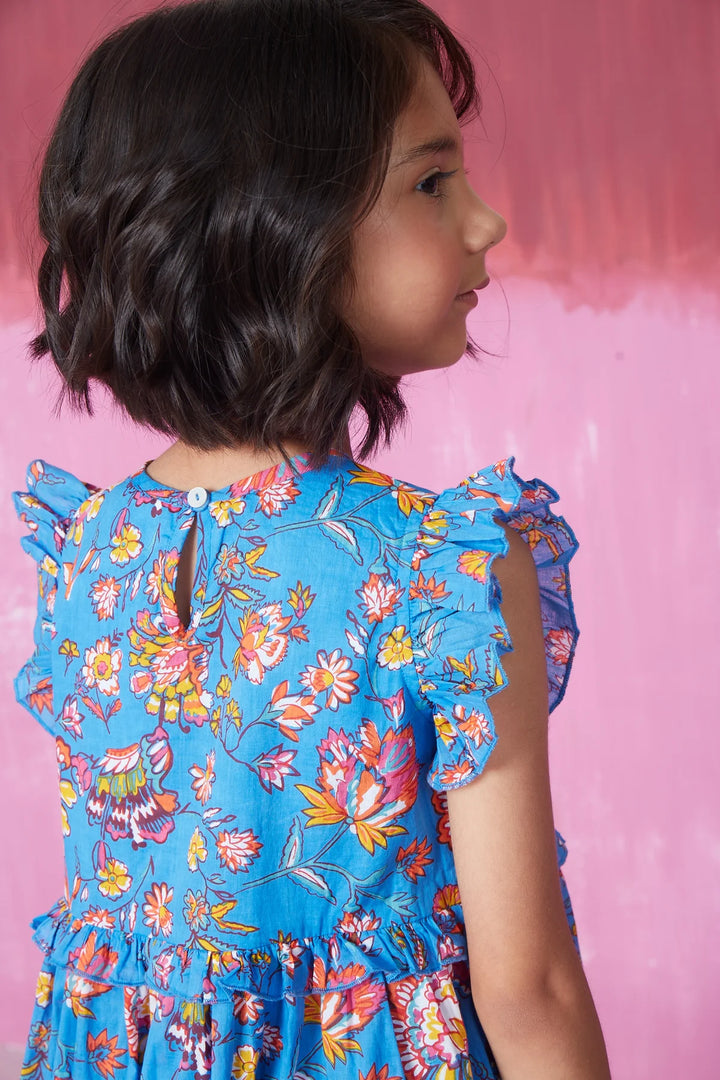 Nicole Girls Dress | Baru Light Blue